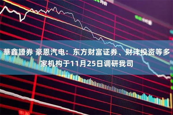 華鑫證券 豪恩汽电：东方财富证券、财沣投资等多家机构于11月25日调研我司