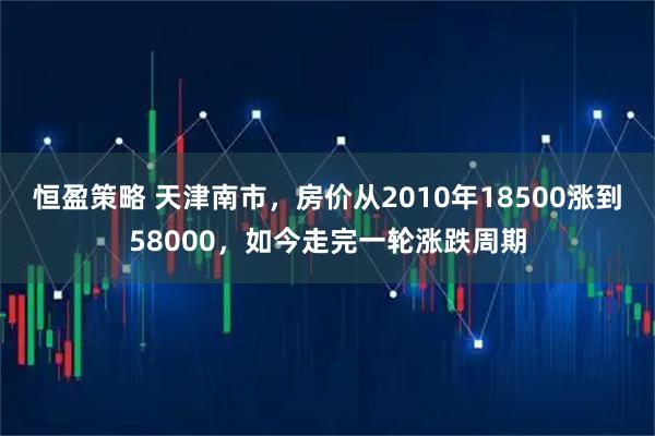 恒盈策略 天津南市,房价从2010年18500涨到58000,如今走完一轮涨跌周期