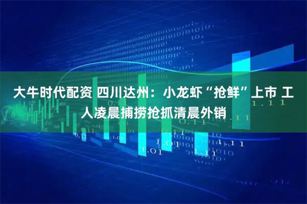 大牛时代配资 四川达州：小龙虾“抢鲜”上市 工人凌晨捕捞抢抓清晨外销